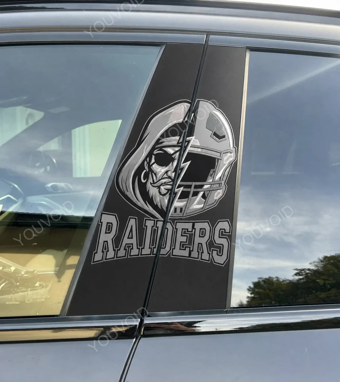 Las Vegas Raiders Car Pillar Wrap - Universal Fit