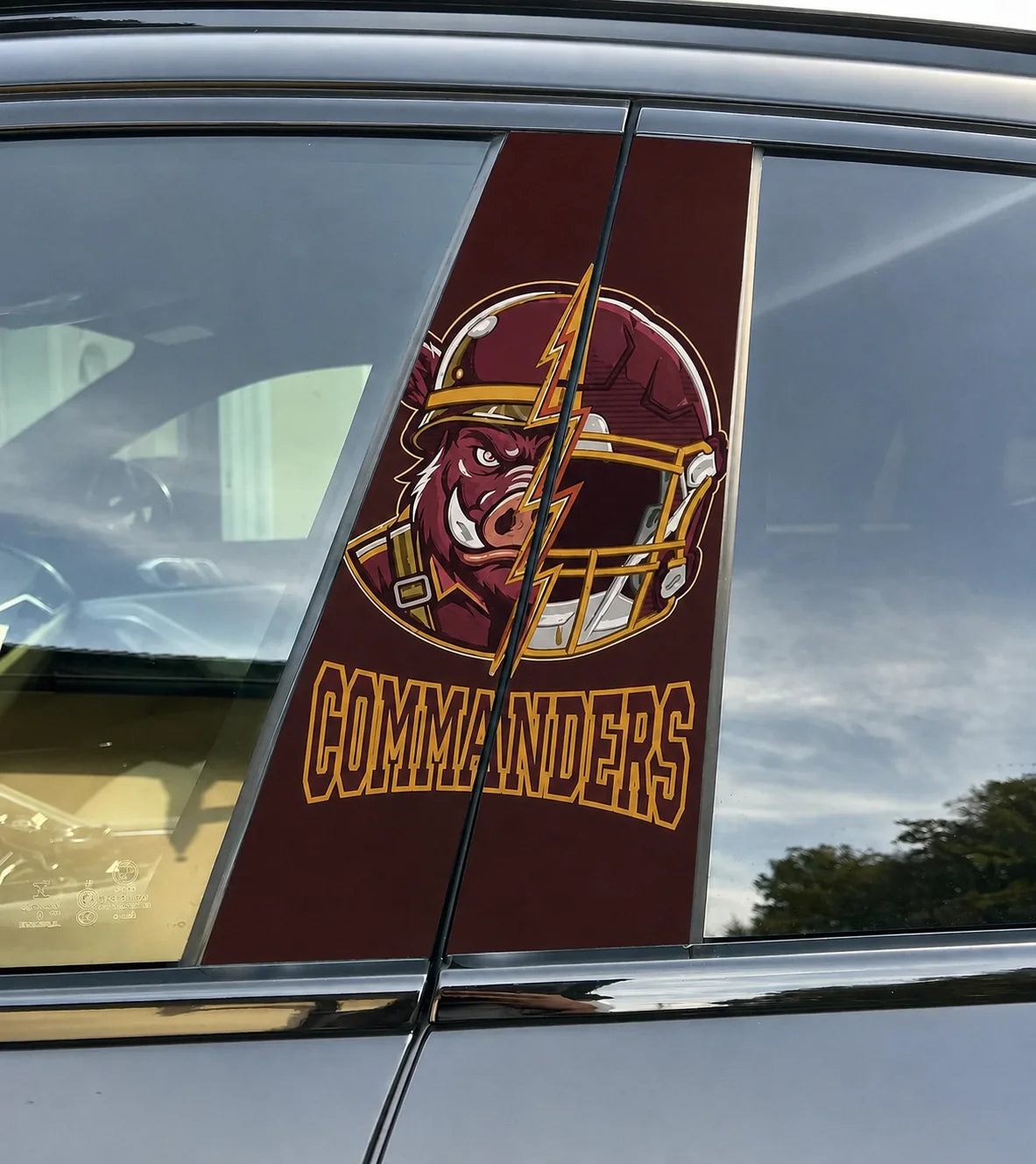 Washington Commanders Car Pillar Wrap - Universal Fit - 1