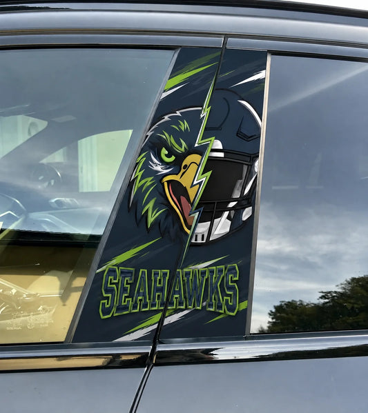 Seattle Seahawks Car Pillar Wrap - Universal Fit - 2