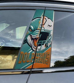 Miami Dolphins Car Pillar Wrap - Universal Fit - 2
