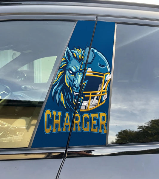 Los Angeles Chargers Car Pillar Wrap - Universal Fit - 2