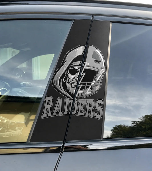 Las Vegas Raiders Car Pillar Wrap - Universal Fit - 2