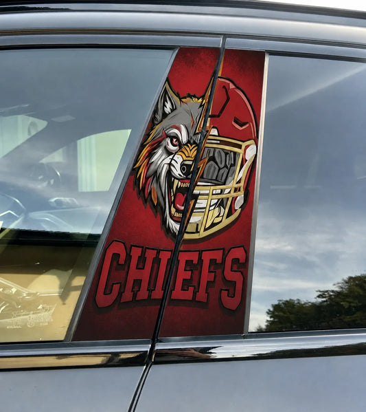 Kansas City Chiefs Car Pillar Wrap - Universal Fit - 2