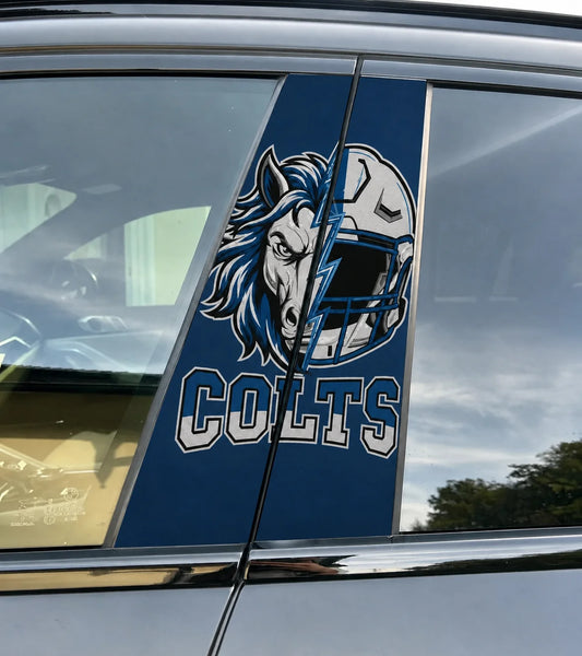 Indianapolis Colts Car Pillar Wrap - Universal Fit - 2
