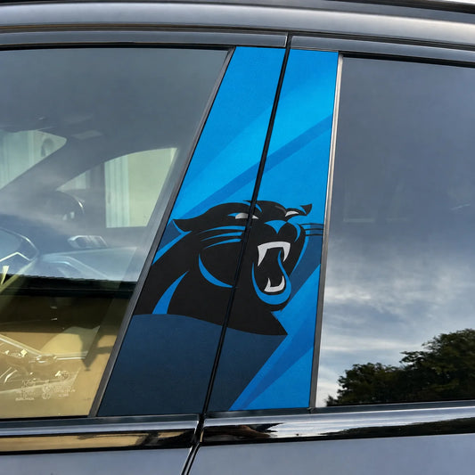 Carolina Panthers Car Pillar Wrap - Universal Fit - 1