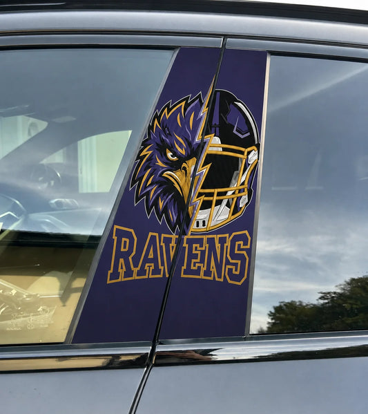Baltimore Ravens Car Pillar Wrap - Universal Fit - 2