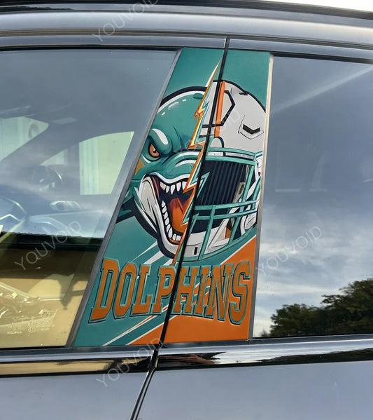 Miami Dolphins Car Pillar Wrap - Universal Fit