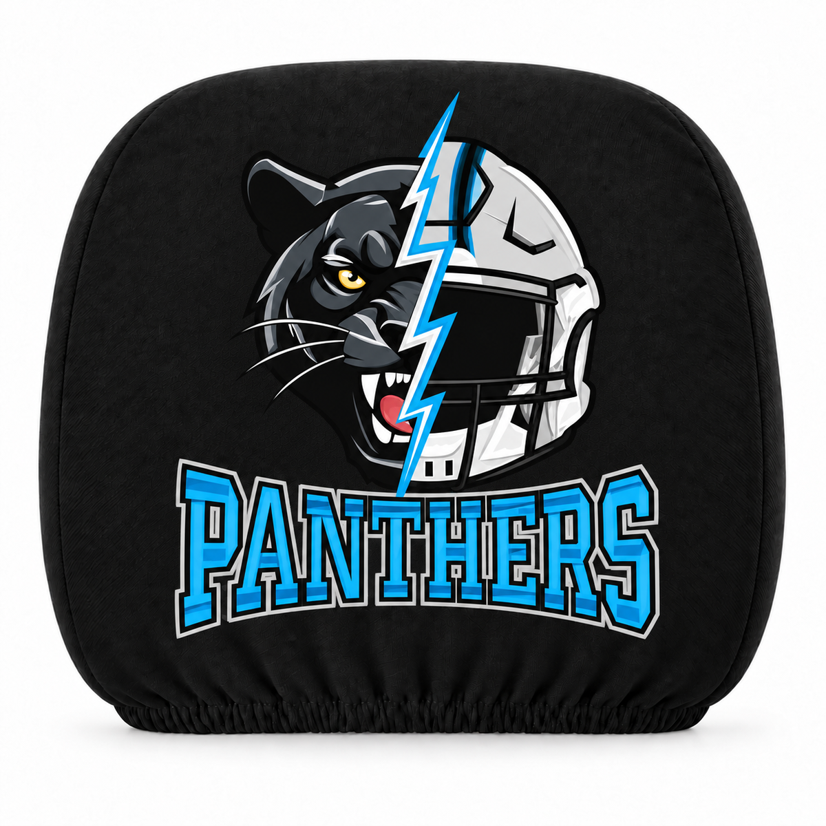 Carolina Panthers - Double-sided printed car headrest covers – suitable for all seasons