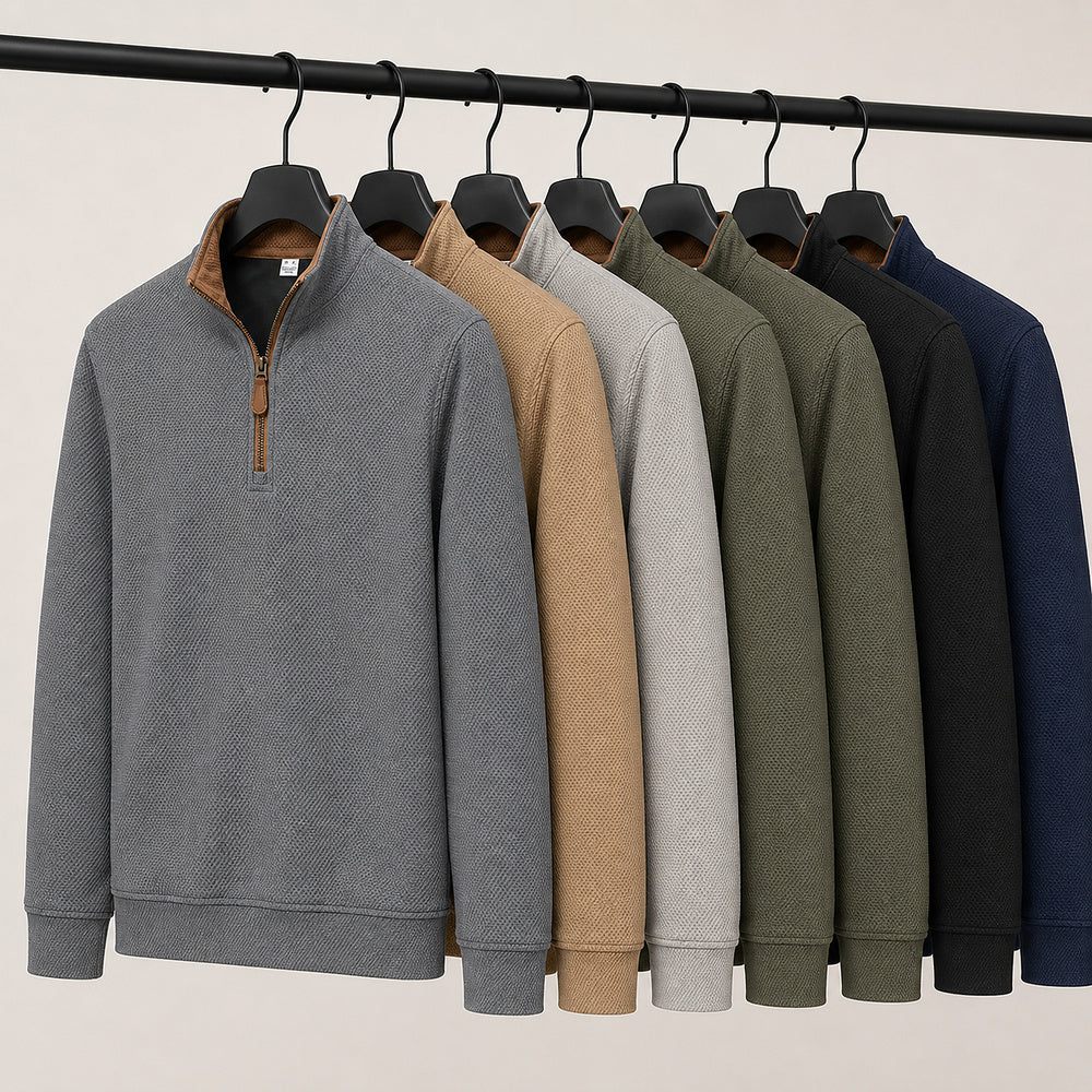 Crest quarter-zip pullovers in six colors