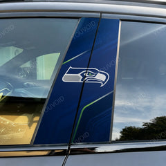 Seattle Seahawks Car Pillar Wrap - Premium Vinyl B-Pillar Decal, Universal Fit