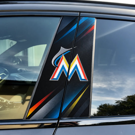 Miami Marlins Car Pillar Wrap - Universal Fit