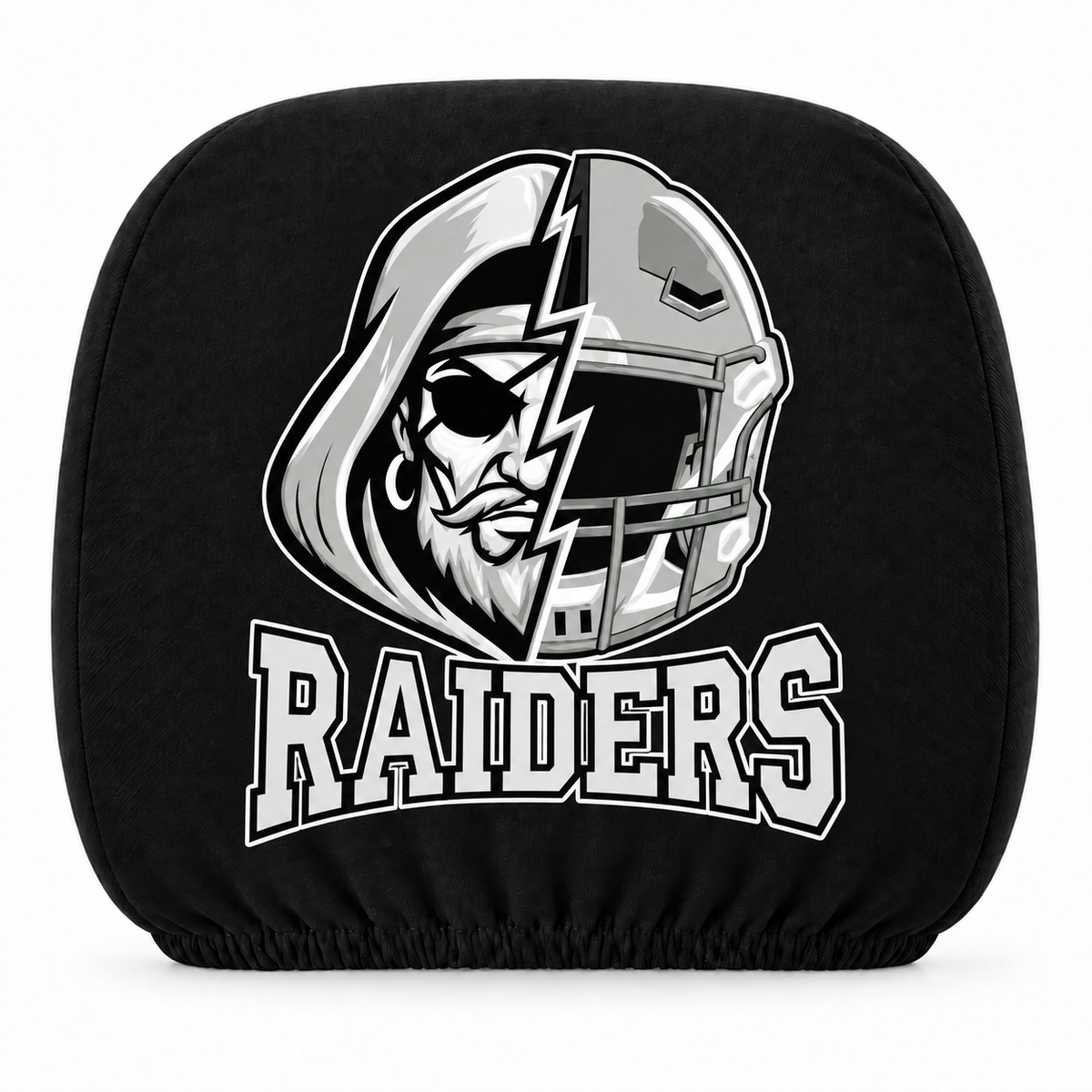 Las Vegas Raiders - Double-sided printed car headrest covers – suitable for all seasons
