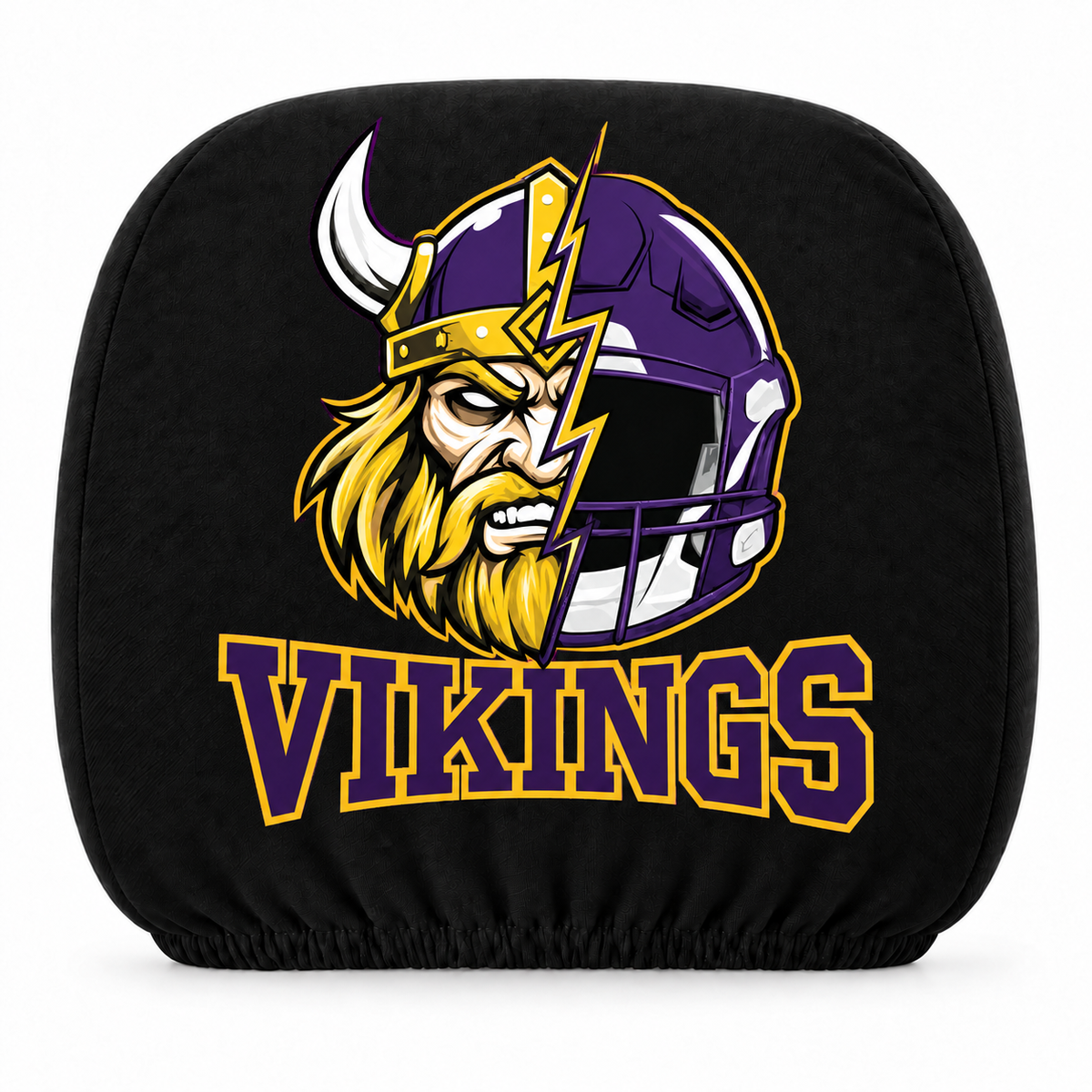 Minnesota Vikings - Double-sided printed car headrest covers – suitable for all seasons
