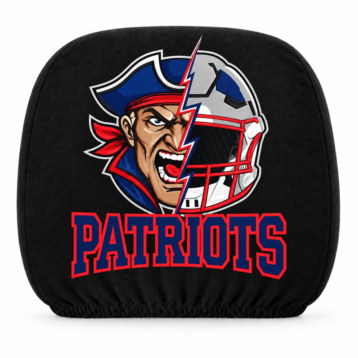 New England Patriots - Double-sided printed car headrest covers – suitable for all seasons