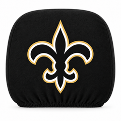 New Orleans Saints car headrest cover, Style 1 logo design, white background