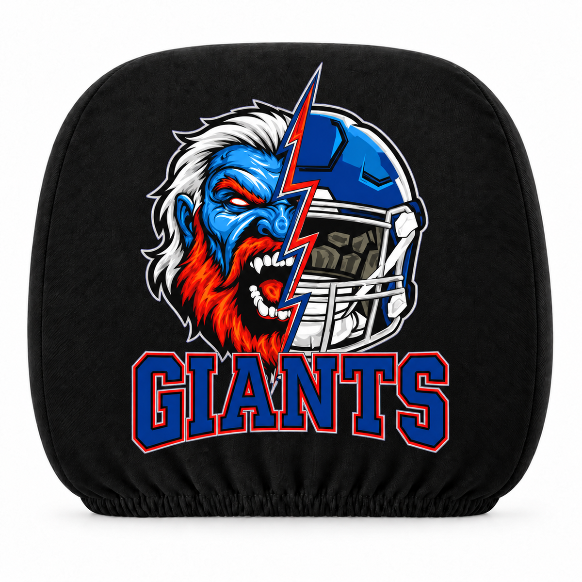 New York Giants - Double-sided printed car headrest covers – suitable for all seasons