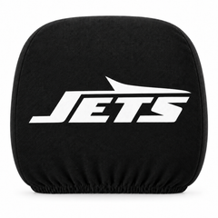 New York Jets car headrest cover, Style 1 logo design, white background