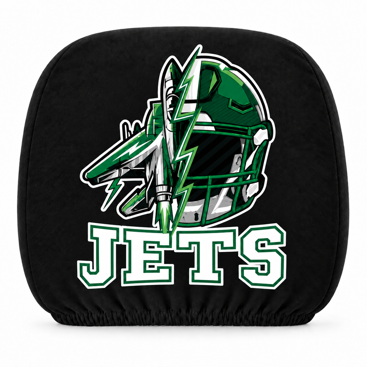 New York Jets - Double-sided printed car headrest covers – suitable for all seasons
