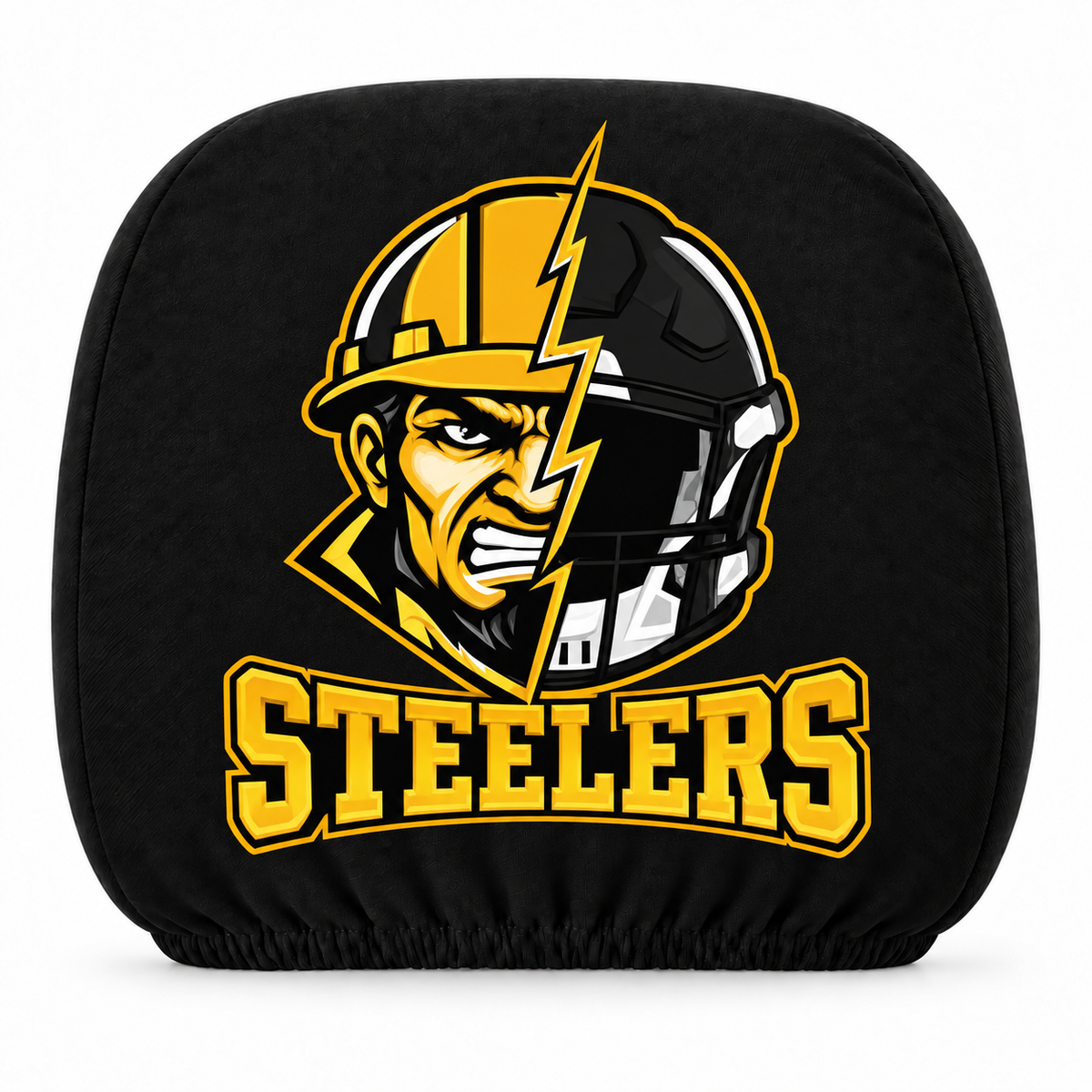 Pittsburgh Steelers - Double-sided printed car headrest covers – suitable for all seasons