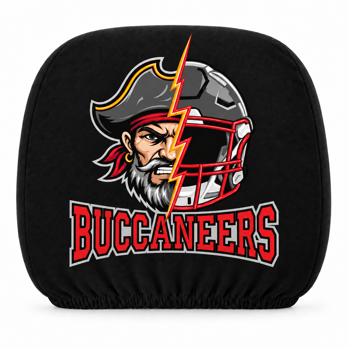 Tampa Bay Buccaneers - Double-sided printed car headrest covers – suitable for all seasons