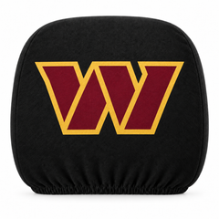 Washington Commanders car headrest cover, Style 1 logo design, white background